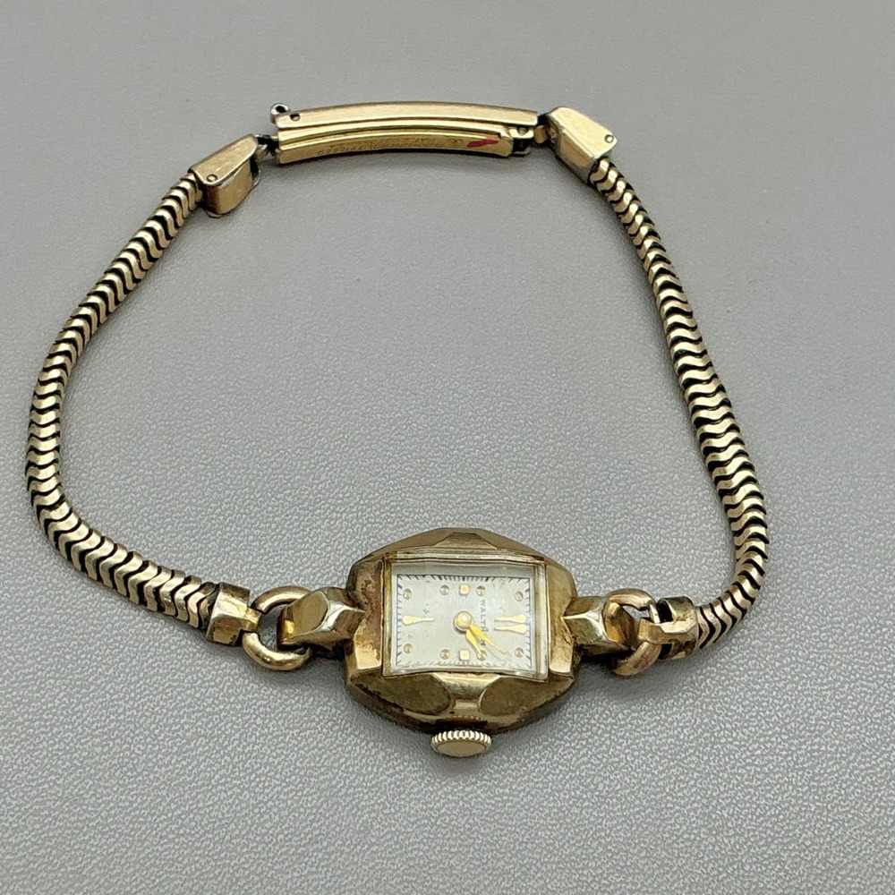 Waltham Watch Vintage Ladies Manual Wind 12K Gold Filled Bracelet Working